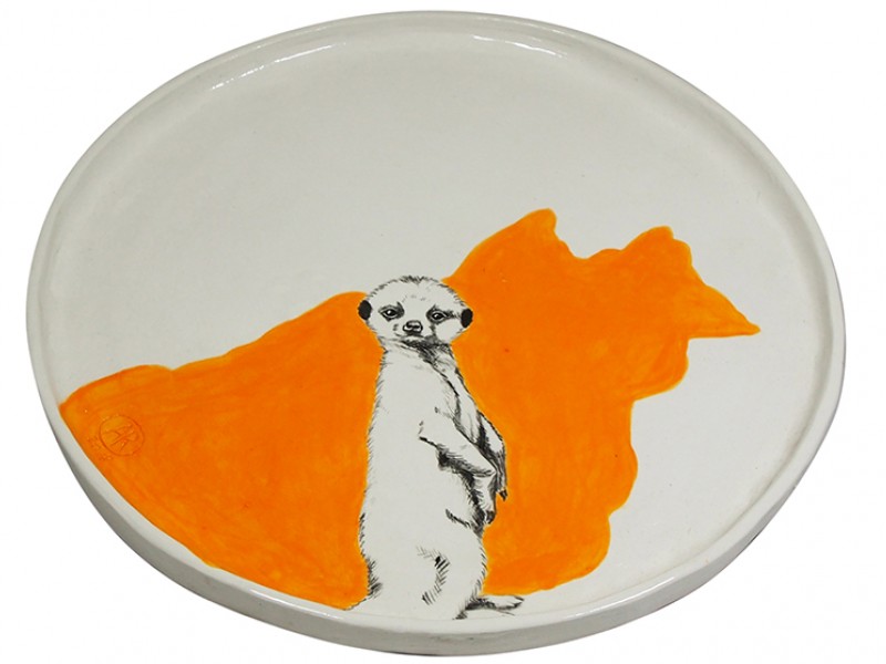 Handmade Ceramic Safari Meerkat Platter